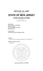 New Jersey / Law / Same-sex marriage law in the United States by state / Recognition of same-sex unions in New Jersey / Civil union / Same-sex marriage / Lewis v. Harris