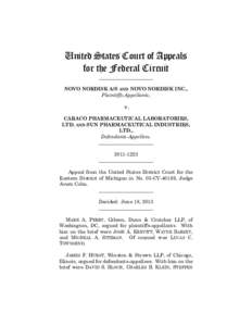 United States Court of Appeals for the Federal Circuit ______________________ NOVO NORDISK A/S AND NOVO NORDISK INC., Plaintiffs-Appellants,