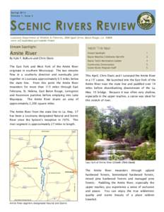 Spring 2013 Volume 1, Issue 2 S CENIC R IVERS R EVIEW Louisiana Department of Wildlife & Fisheries, 2000 Quail Drive, Baton Rouge, LA[removed]www.wlf.louisiana.gov/scenic-rivers