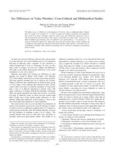 Journal of Personality and Social Psychology 2005, Vol. 89, No. 6, 1010 –1028 Copyright 2005 by the American Psychological Association/$12.00 DOI: 