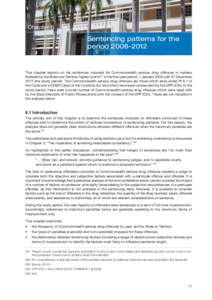 Chapter 6  Sentencing patterns for the period 2008–2012  This chapter reports on the sentences imposed for Commonwealth serious drug offences in matters