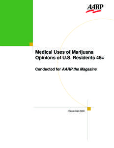 Medical Uses of Marijuana; Opinions of U.S. Residents 45+