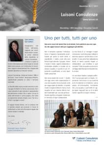 Newsletter Nr[removed]Luisoni Consulenze www.luisoni.ch  Recruiting • HR-Consulting • Executive Search