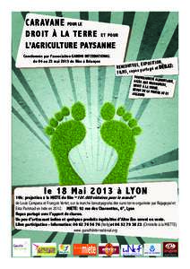 CARAVANE  POUR LE DROIT À LA TERRE ET POUR L’AGRICULTURE PAYSANNE