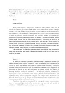 FOUCAULT, Michel. Maladie mentale et personnalité. Paris: Presses Universitaires de France, 1954. A numeração das páginas corresponde à numeração do exemplar impresso, da primeira edicção – de 1954 – que mai