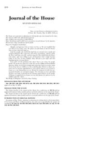 2576  JOURNAL OF THE HOUSE Journal of the House SEVENTY-SIXTH DAY