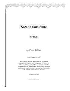 Second Solo Suite for Flute by Peter Billam  © Peter J Billam, 2003