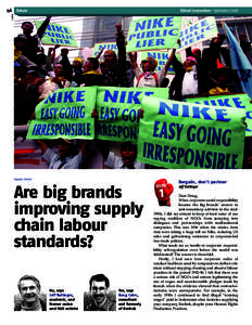 46 Debate REUTERS Ethical Corporation • SeptemberSupply chains