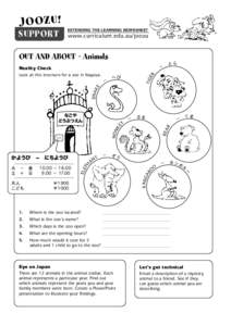 JOOZU!  SUPPORT EXTENDING THE LEARNING WORKSHEET