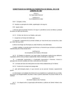 CONSTITUIO DA REPBLICA FEDERATIVA DO BRASIL DE 1967