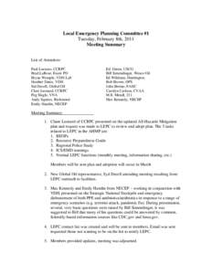 Local Emergency Planning Committee / WESCO oil