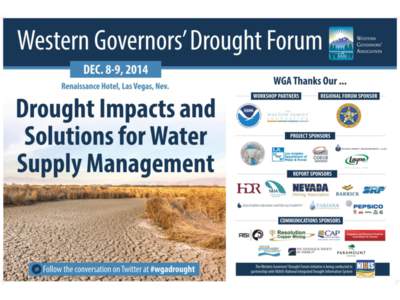 CFO’s Perspective on Droughts, Conservation and Water Supply Strategies Presented to the Western Governors’ Drought Forum December 8, 2014 By Paul L. Matthews Chief Financial Officer
