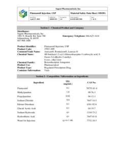 Sagent Pharmaceuticals, Inc.  Flumazenil Injection, USP Material Safety Data Sheet (MSDS)