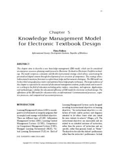 77  Chapter 5 Knowledge Management Model for Electronic Textbook Design