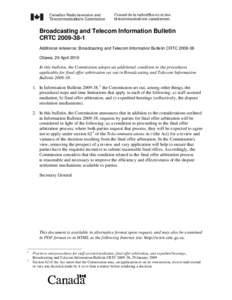Telecom Information Bulletin CRTC[removed]