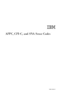  APPC, CPI-C, and SNA Sense Codes SDB2-CONN-AP  