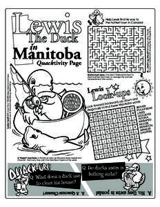 Lewis The Duck Eh…what’s up, Chuck? Winnipeg native Charles Thorson is credited with drawing the first Bugs Bunny.