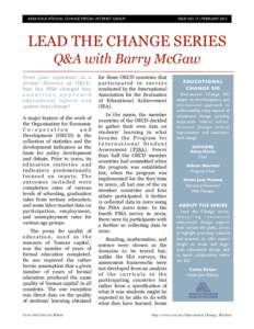 AERA EDUCATIONAL CHANGE SPECIAL INTEREST GROUP ISSUE NO. 17 | FEBRUARYLEAD THE CHANGE SERIES