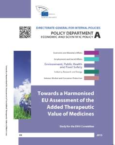 Towards a harmonised EU assessment of the added therapeutic value of medicines