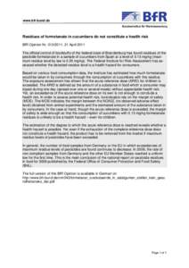 Food safety / Agriculture / Earth / Environmental issues with agriculture / Pesticide residue / Pesticide / Reference dose / Hazard / Pesticides / Soil contamination / Environment