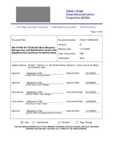 Health / Radiation dose reconstruction / Ionizing radiation / Dosimetry / Energy Employees Occupational Illness Compensation Program / Dosimeter / Film badge dosimeter / Equivalent dose / Absorbed dose / Medicine / Radiobiology / Physics