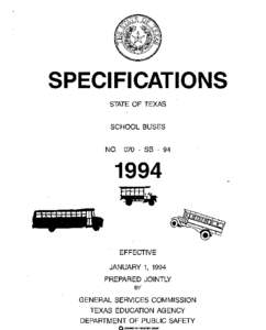 SPECIFICATIONS STATE OF TEXAS SCHOOL BUSES NO[removed]SB - 94