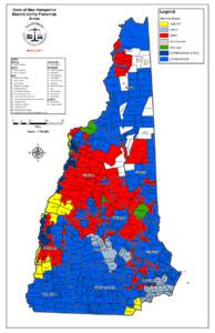 State of New Hampshire Electric Utility Franchise Areas Legend Service Areas