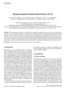 Physics / Chemistry / Diffraction / Heat transfer / Physical quantities / Crystallography / Thermodynamics / Powder diffraction / Thermal expansion / Thermocouple / X-ray crystallography / Thermodynamic temperature