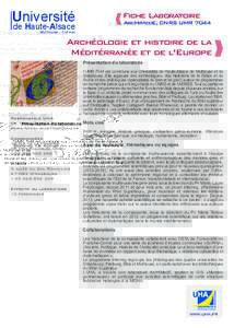 ❰  de Haute-Alsace Mulhouse - Colmar  Fiche Laboratoire