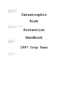 United States Department of Agriculture Catastrophic Risk
