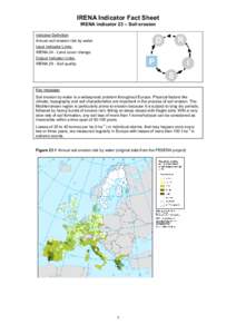 IRENA Indicator Fact Sheet IRENA indicator 23 – Soil erosion Indicator Definition Annual soil erosion risk by water. Input Indicator Links: IRENA 24 - Land cover change