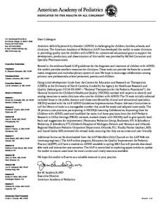 FAAP / Psychiatry / Education / Learning / Childhood psychiatric disorders / American Academy of Pediatrics / Attention deficit hyperactivity disorder