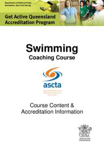 Swimming Coaching Course outline