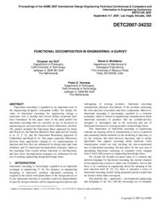 Functional Decomposition in Engineering: A Survey