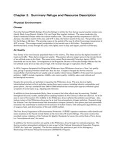 Chapter 3. Summary Refuge and Resource Description Physical Environment Climate Forsythe National Wildlife Refuge (Forsythe Refuge) is within the New Jersey coastal weather station zone (Sandy Hook, Long Branch, Atlantic