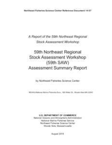 Northeast Fisheries Science Center Reference Document[removed]A Report of the 59th Northeast Regional Stock Assessment Workshop  59th Northeast Regional