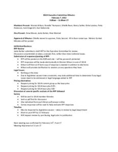 SDLN Executive Committee Minutes February 7, 2012 9:00am – 11:00am CT Members Present: Warren Wilson, Ronelle Thompson, Ethelle Bean, Nancy Sabbe, Elvita Landau, Patty Anderson, Sam Gingerich, Dan Siebersma Also Presen