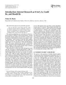 The Information Society, 21: 229–232, 2005 c Taylor & Francis Inc. Copyright  ISSN: printonline DOI: 