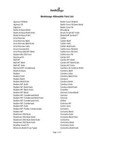 Microsoft Word - Allowable Font List.doc
