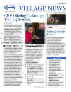 OctoberVillage News CHV Offering Technology Training Sessions