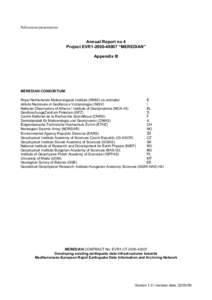 Publications/presentations  Annual Report no 4 Project EVR1 “MEREDIAN” Appendix III