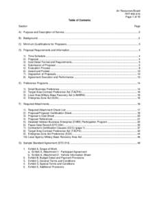 Air Resources Board RFP #[removed]Page 1 of 16 Table of Contents Section