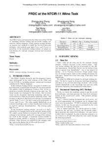 Document clustering / Tf*idf / Relevance / Information science / Information retrieval / MORE