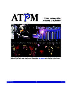 Cover  ATPM[removed]January 2001 Volume 7, Number 1