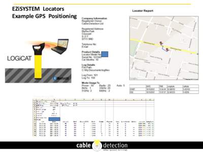 EZiSYSTEM Locators Example GPS Positioning Example Log file  