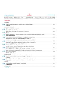 7 previous contents INTERNATIONAL MICROBIOLOGY