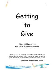 1  Getting to Give Ideas and Resources