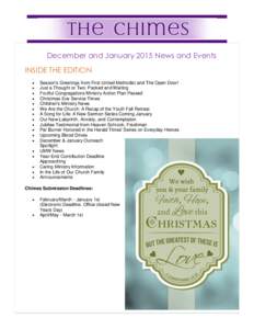 December and January 2015 News and Events INSIDE THE EDITION    