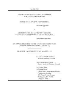 Rothe Development Corp. v. United States Department of Defense -- Brief as Appellee
