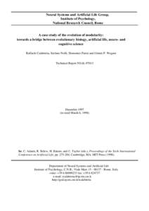 Holism / Computational neuroscience / Neural networks / Genetics / Modularity / Evolvability / Evolution / Günter P. Wagner / Artificial neural network / Biology / Science / Evolutionary biology